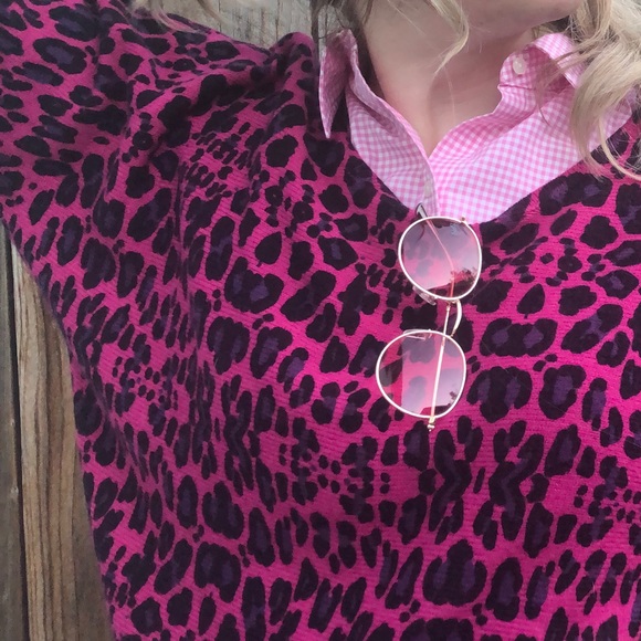 Design History Pink&Purple Animal Print Sweater XL - Picture 10 of 10